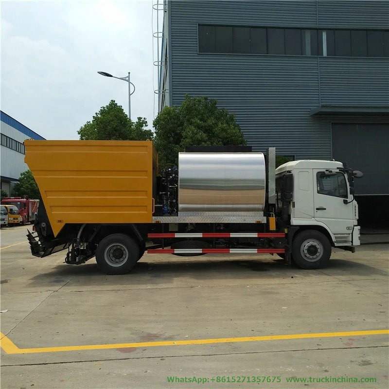 Dongfeng Synchronous Asphalt Gravel Chip Sealer Truck, 6m3 Road Asphalt Concrete Spreader Truck