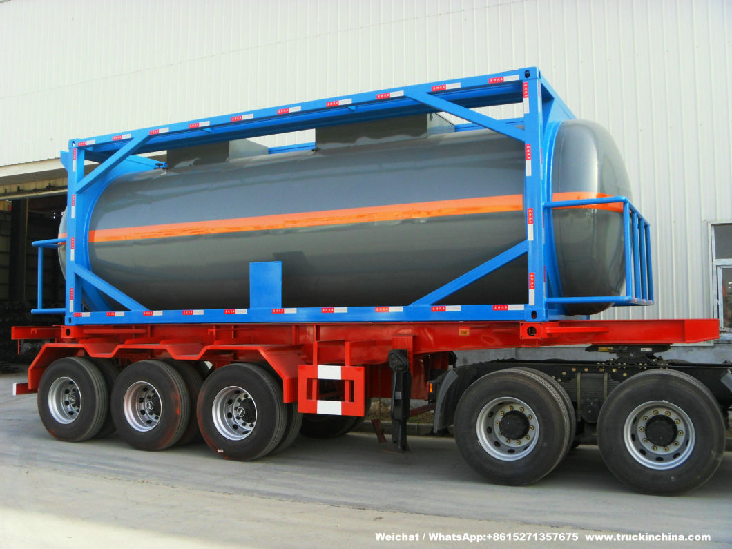 Phosphorous Acid Isotank Swap Stainless Steel Tank Body for Un1381 H3po4 Road Transport in 20feet Container Frame Locks
