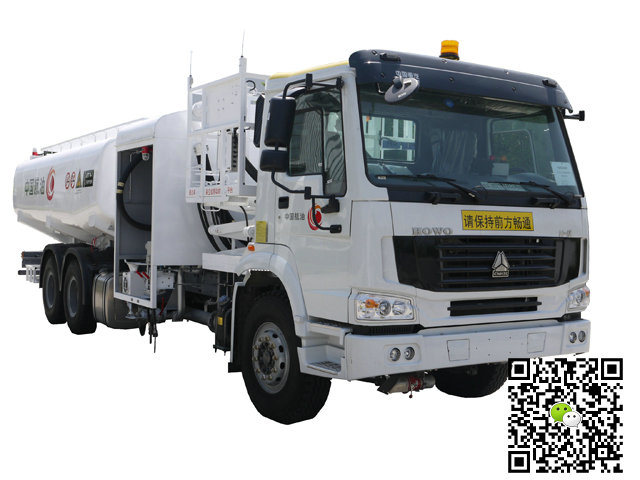 Sinotruck HOWO 21500L Aircraft Tanker (Aviation Kerosene, Gasoline, Jet A-1 Oil Refueler Aircraft Tanker Reel Refueling 1200L/Min Refueling Platform Lifting 4m)