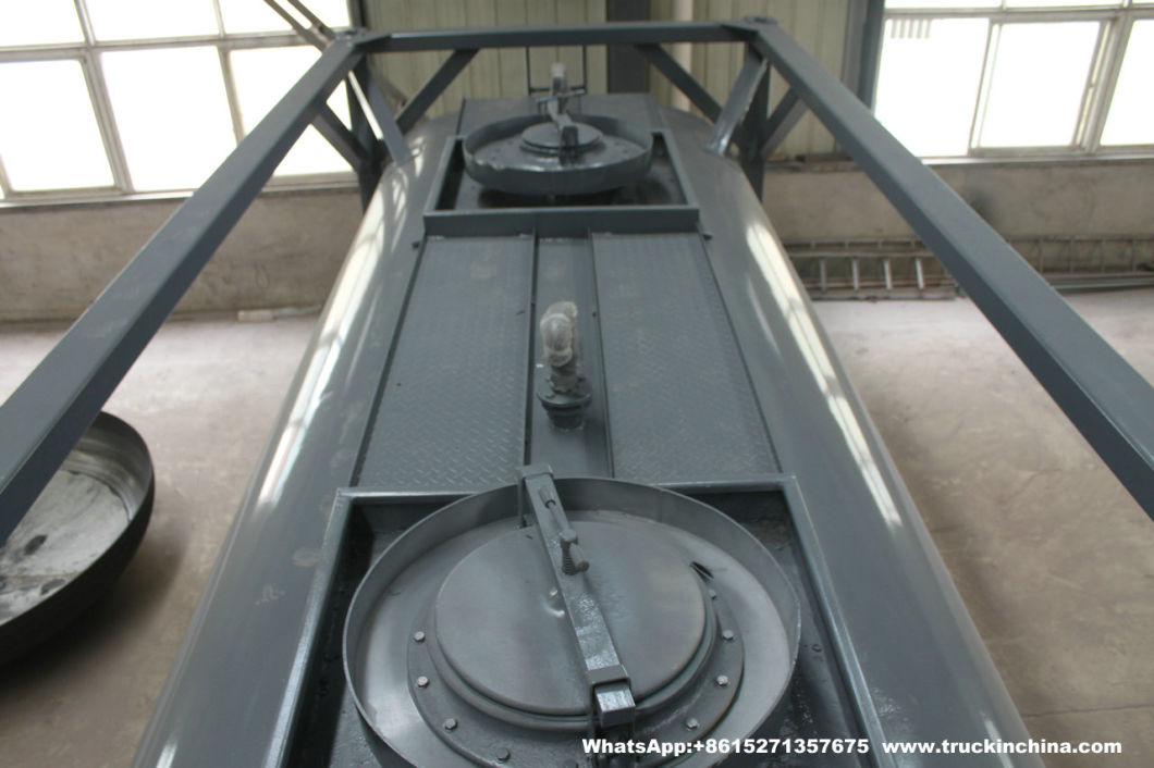 Sodium Hypochlorite Transport ISO Tank Containers 20FT (21Ton Bleach Tanks, NaOCL Tanks, Javel Water Tank Steel Lined LDPE)