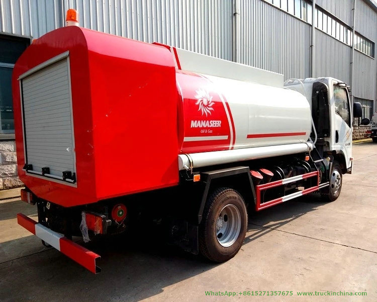 Isuzu Fuel Oil Bowser Tanker (Carbon Steel Stainless Steel Gasoline Tank Truck with Flow Meter 1000 Gallon)