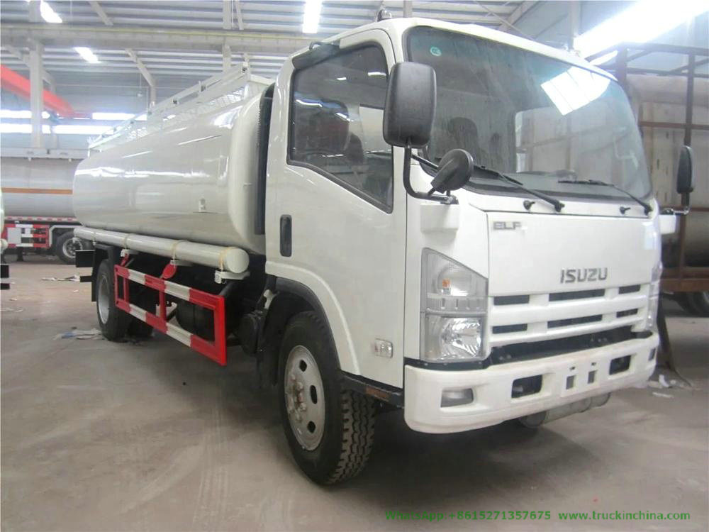 Isuzu Fuel Oil Bowser Tanker (Carbon Steel Stainless Steel Gasoline Tank Truck with Flow Meter 1000 Gallon)