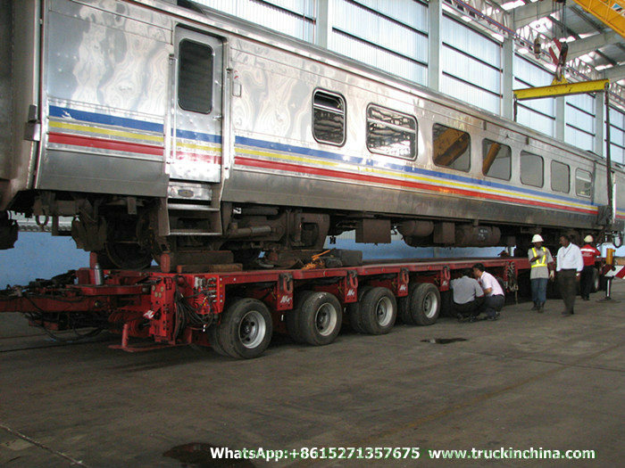 Modular Trailer Multi Axle 4 Lines 8 Axle Lowbed Semi Trailer 100t