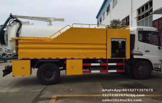 King Run Sewage Suction Truck Combined with Sewer Jetting Cleaning Truck (8cbm -10 cbmLHD -RHD)