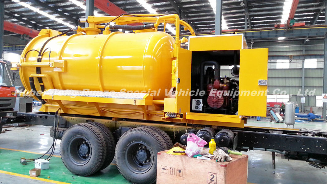 Combined Sewer Jetting Vacuum Tank Body Customized (3000L -16000L Combination Jet-VAC Units Combined Sewer Vehicles Body Build Tank)