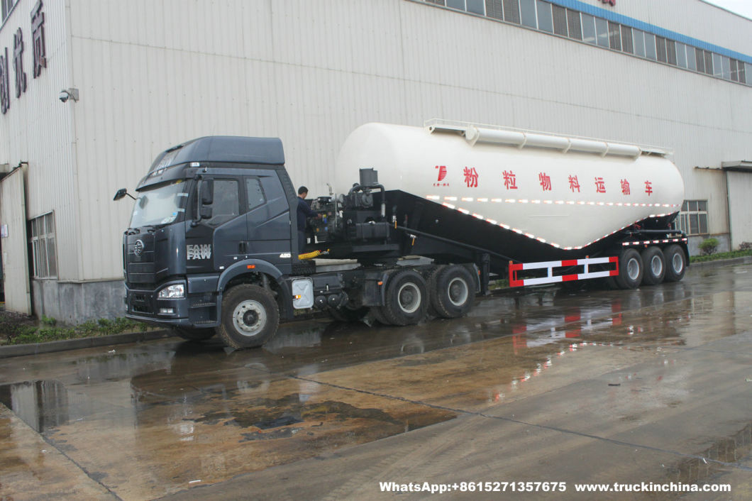 Customizing Heavy Duty 50t-70t Bulk Cement (Fly Ash, Flour, Powder Material) Transport Tanker Truck Semi Trailer