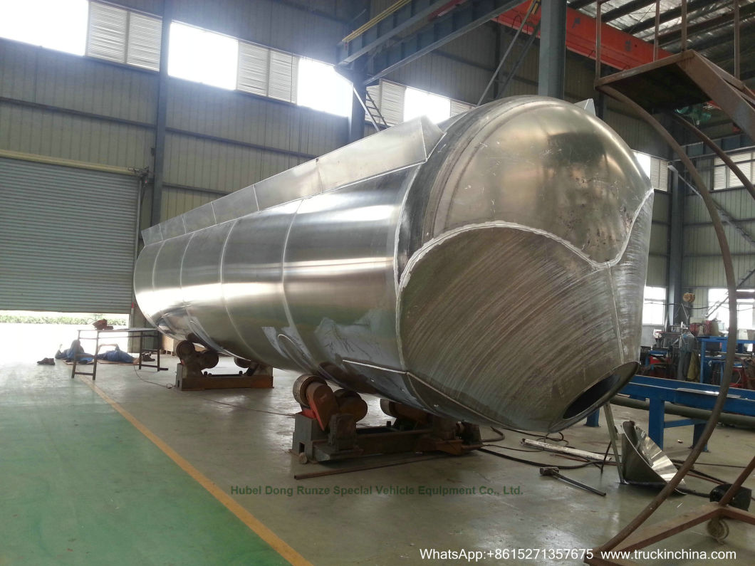 Wheat Flour Bulk Tanker with Tipping Hydraulic Cylinder (6000USG-10000USG Wheat, Flour, Bulk Powder Aluminum Alloy Tipper Tanker Truck)