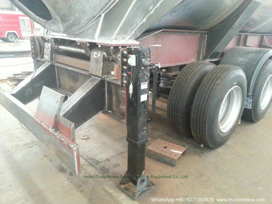 Wheat Flour Bulk Tanker with Tipping Hydraulic Cylinder (6000USG-10000USG Wheat, Flour, Bulk Powder Aluminum Alloy Tipper Tanker Truck)