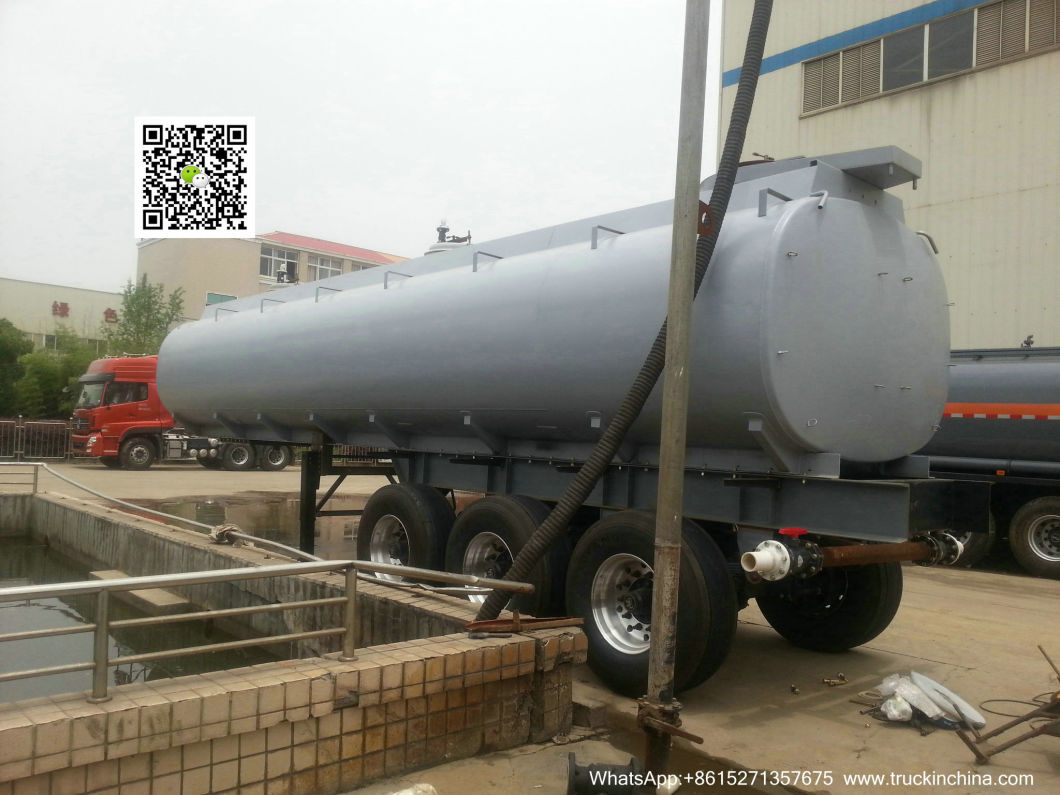 30t 3 Axles Hf Acid Tanker Trailer (Steel Tank Lined PE Hydrofluoric Acid, Hydrochloride Acid, Pickling Waste Water, Pickling Liquid 8000USG -10000USG)