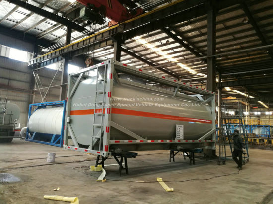 20FT Tank Container for Acetic Acid 5 % Steel Lined LDPE also for HCl (max 35%), NaOH (max 50%), NaCLO (max 15%), PAC (max 17%), H2SO4(60%, 98%), HF ( 48%),