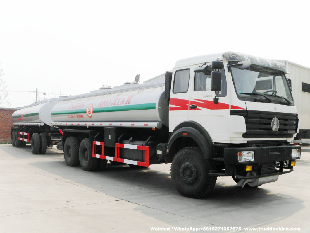 60t 6 Axles Beiben Truck Tanker Pup Dolly Tank Trailers 60t for Hauling Liquids Potable Water, Fresh Water, Fuel, Crude Oil, Produced Water