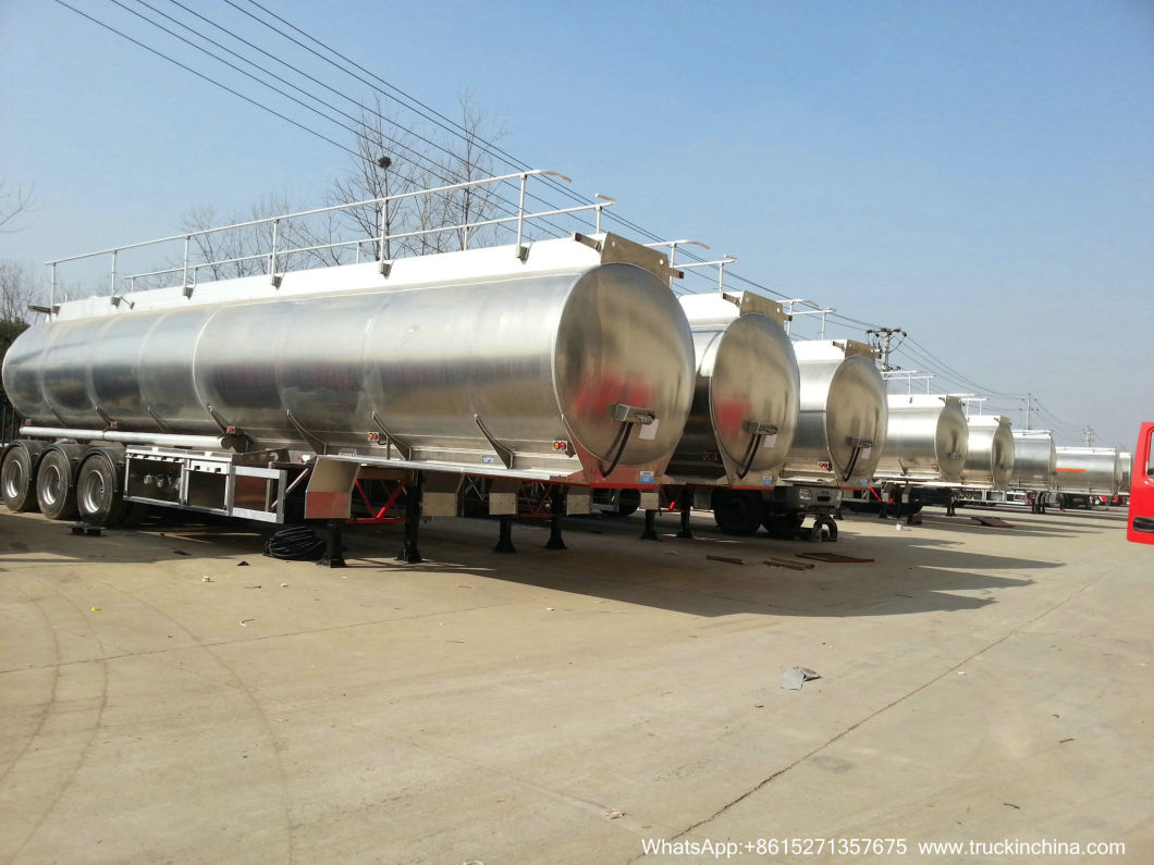 42000L Aluminum Alloy Fuel Tank Trailer (ALCOA 5083 BPW Air Ride Spring 3 Axles Front Axle Liftable with ECO ADR Compatible Tankers)