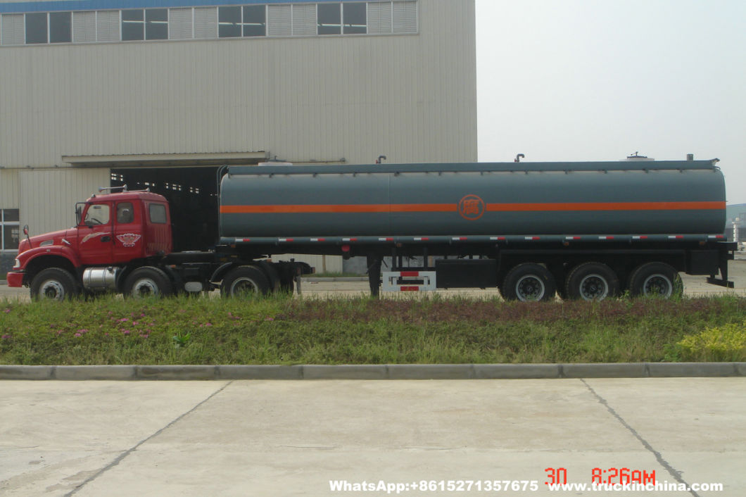 Customized Hydrochloric Acid Tanker 33t (Steel Lined Rubber Plastic LLDPE Chemical Liquid Tank Trailer)