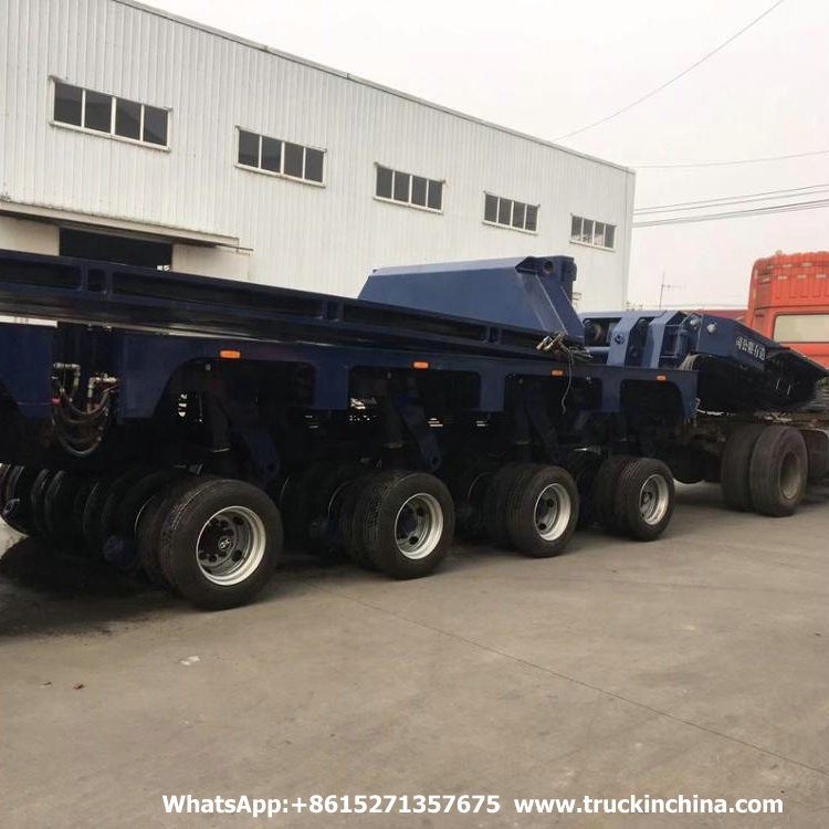 Customization 150t Multi 8-9 Axles Functional Gooseneck Hydraulic Combined Modular Lowbed Trailer