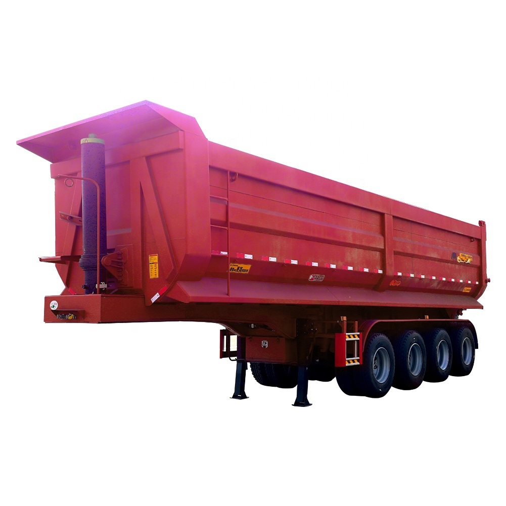 4 Axle 45 Cubic Meters Clinker and Gravel Tipper Trailer 60t~90t for Africa
