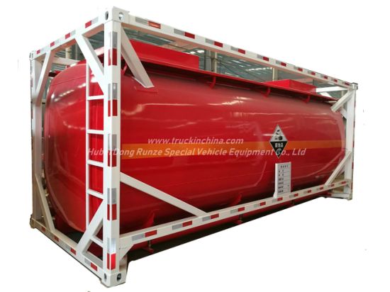 Custermizing 20FT Portable ISO Tank Container For Acid Hydrochloric Acid ,Sodium Hypochlorite,Hydrofluoric Acid ,Sodium Hydroxide (LDPE Lined Tank Container)20K