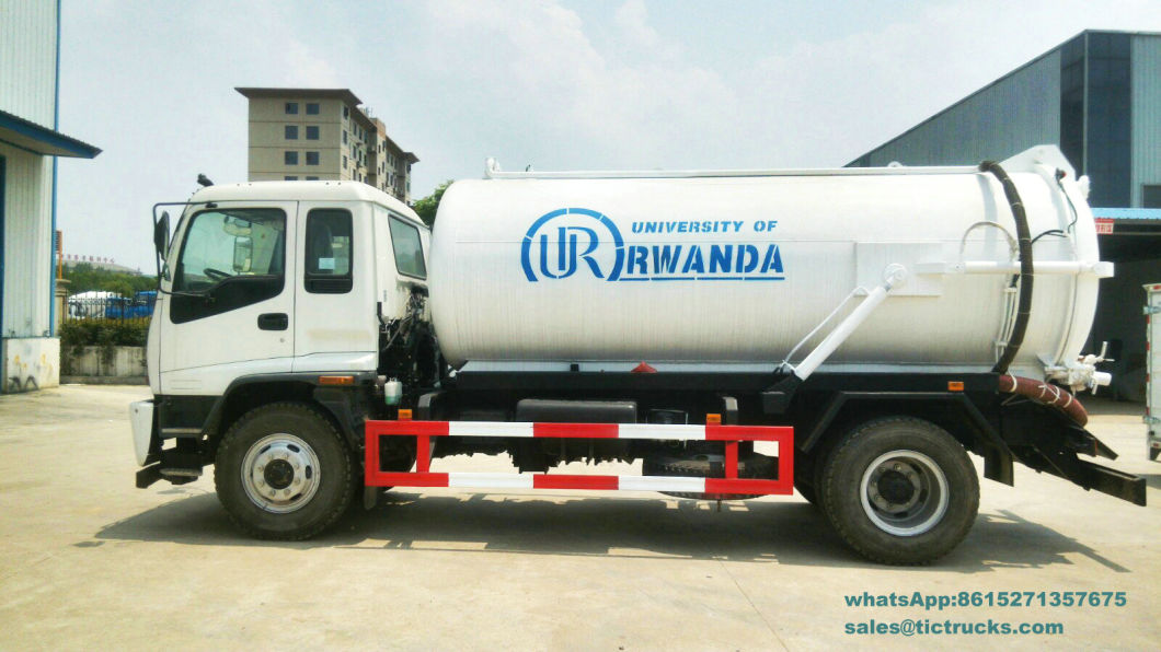 I-S-U-Z-U Vacuum Truck Cesspit Emptier -10000 Liters (Septic Tank) Rwanda