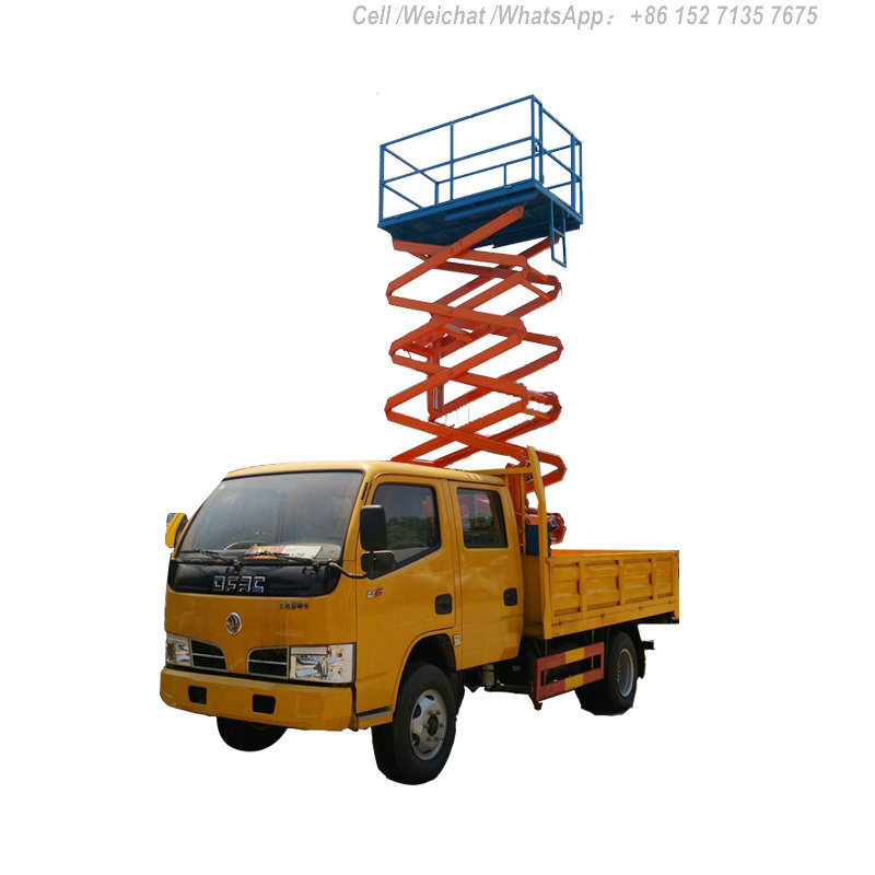 Aerial Work Platform Truck Mounted Vertical Man Lifting (10m-12m Scissor Lift Platform Bucket Man Lift)