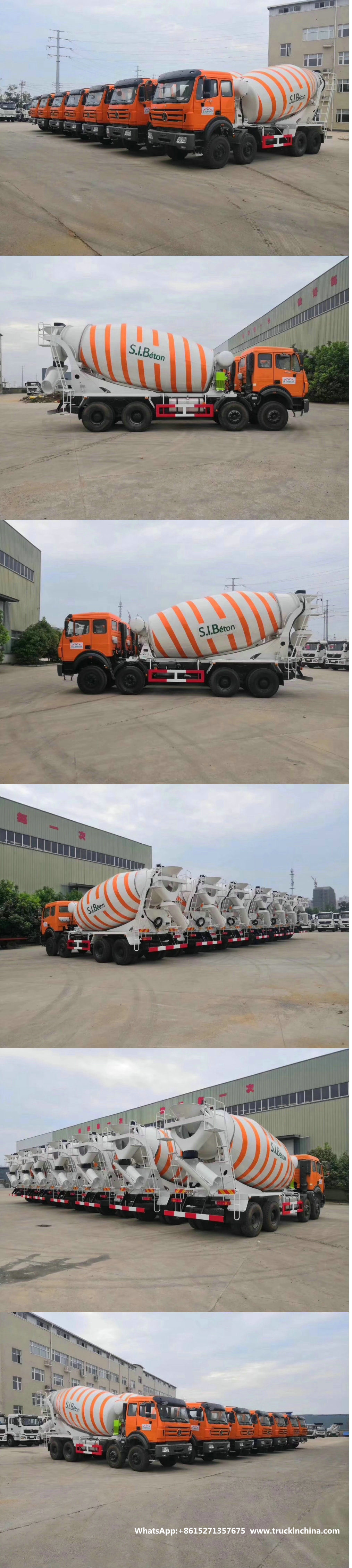 3138 Beiben 12 Wheelers Transit Concrete Mixer Truck (14, 16cbm 18cbm Mixer Drum)