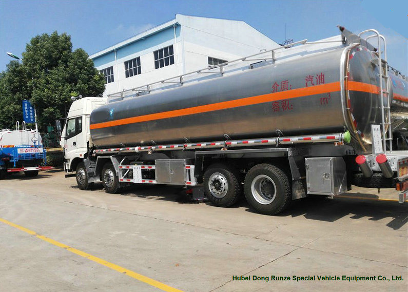 Foton Aluminum Alloy Fuel Tanker (8X4Mobile Oil Refueling Bowser Truck 30cbm Diesel Delivery Refueling Truck 12wheels)