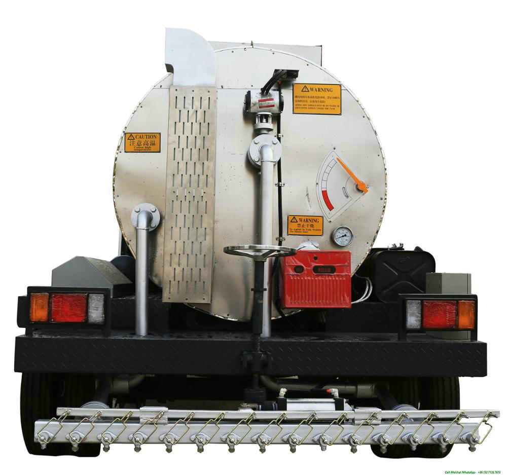 Asphalt Distributor Trailer Truck with Bitumen Spraying Nozzles (Asphalt Tank Dolly Trailers Full Insulated 1000L -4000L, Spray Bitumen 2 -5 meters)