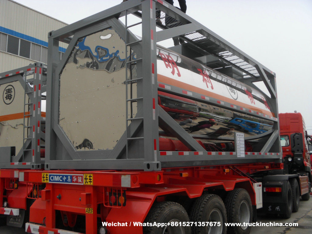 20FT ISO Tank for Toxci Yellow Phosphorus Stainless Steel Insulated Tank Container with Steam Heating System (20000 Liter)