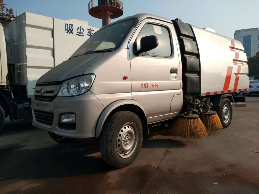 Changan Mini 3 Cbm Road Sweeper Truck 2cbm Garbage +0.5cbm Water