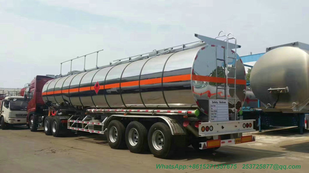 Tri Axles Emulsion Tank Trailer for Liquid Molten Sulfur (Road Tanker) Transport Solution