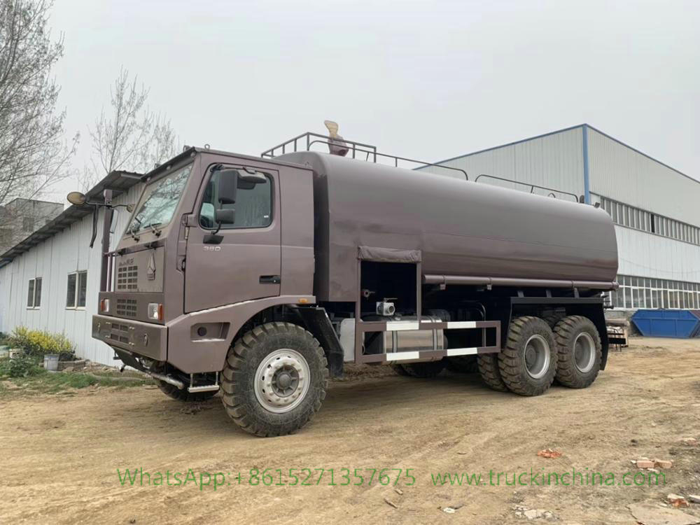 HOWO Mining Anti Dust Water Tanker Truck 35- 40m3 (Offroad Water Bowser with Fire Pump Water Fire Cannon)