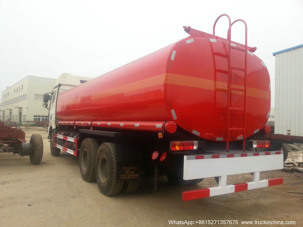 FAW Diesel Road Tanker Truck (24m3 Fuel Oil Bowser Refueling Truck with Oil Pumps Flowmeter Fuel Despenser for Fuel Express Door to Door Service)