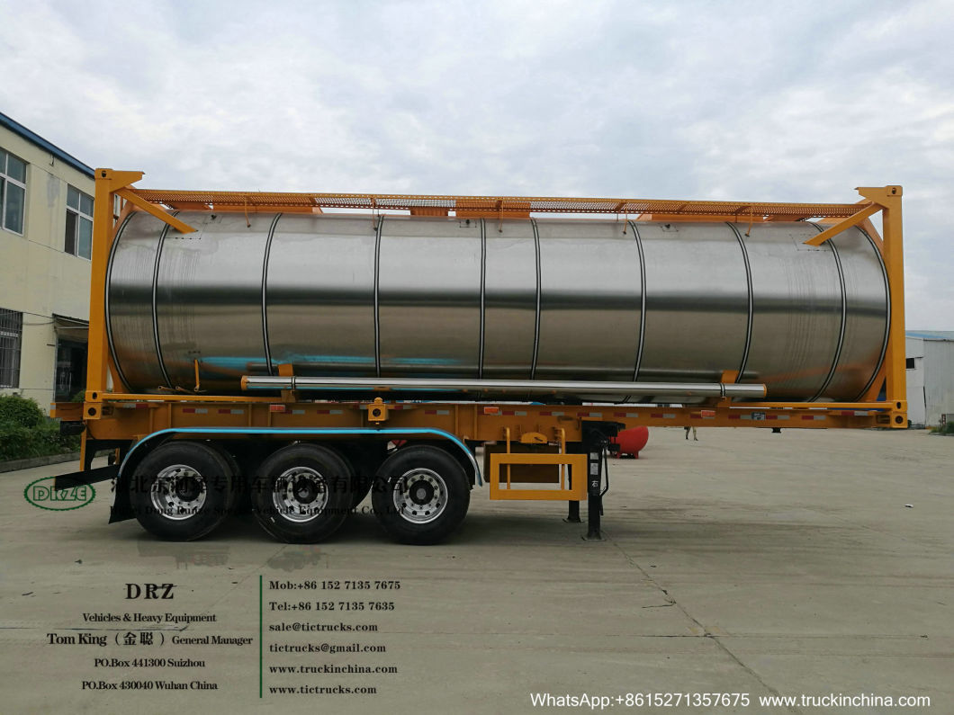 Phosphoric Acid Tank Container Swap Tank Insulated with Stainless Steel Steam Heating Pipe (Road Transport by 30FT ISO Container Trailers)