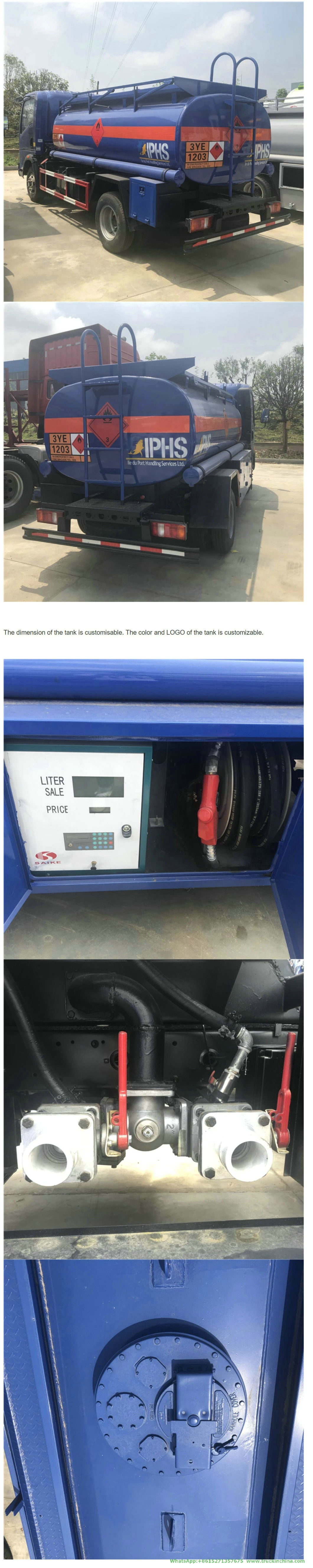 5000 Liters HOWO Fuel Tanker (LHD, RHD Right Hand Drive Diesel Delivery Refueling Truck 1500 -2000Gallon)