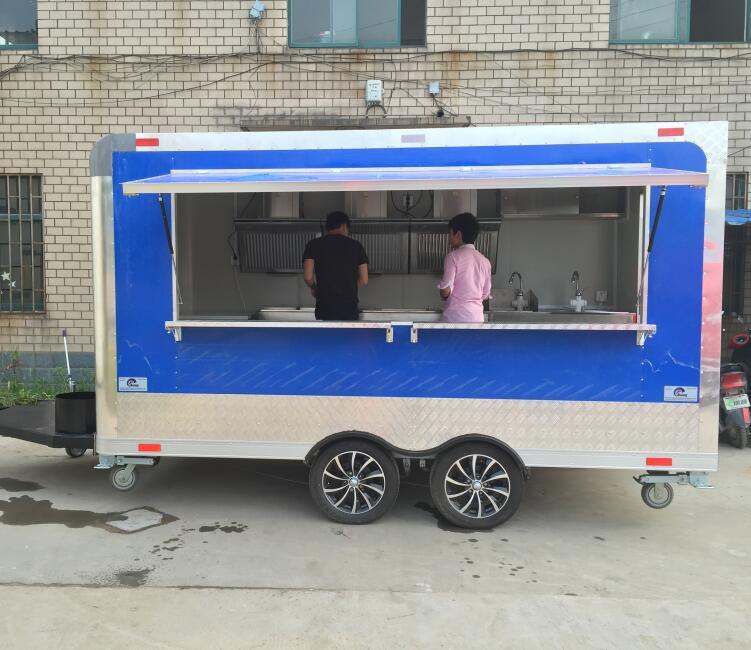 Mobile Food Trailer Customized Small Box Food Table Stainless Steel (All Window One Window, Two Window) Mobile Food Truck Design