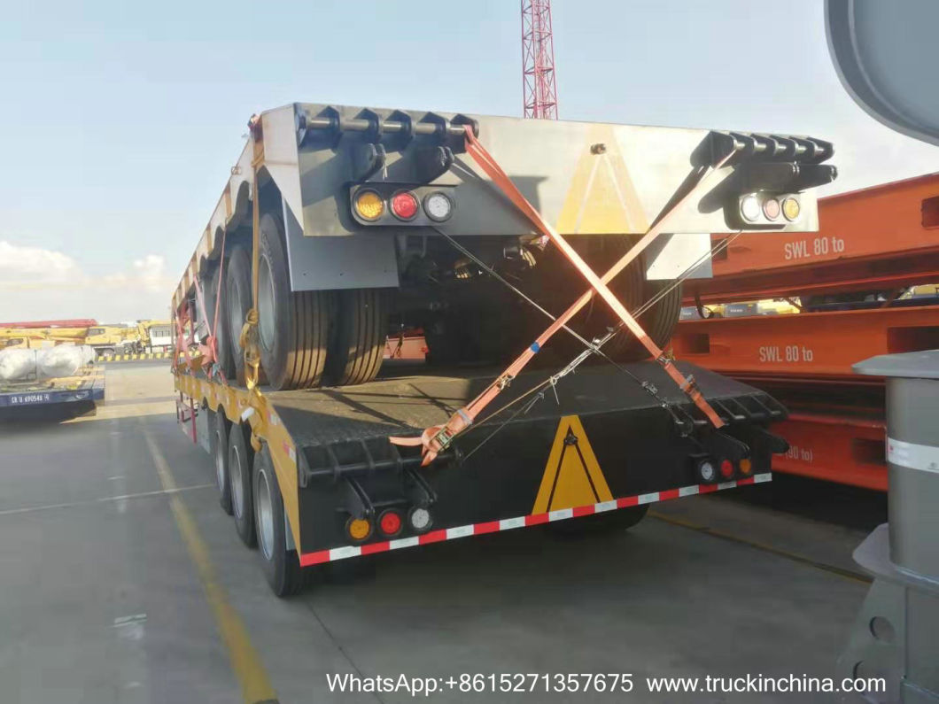3 Germany BPW 14t Axles Low Bed Trailer 60 Tons Customizing with 20FT Container Locks (12.8*3*3m) CIF Momombasa