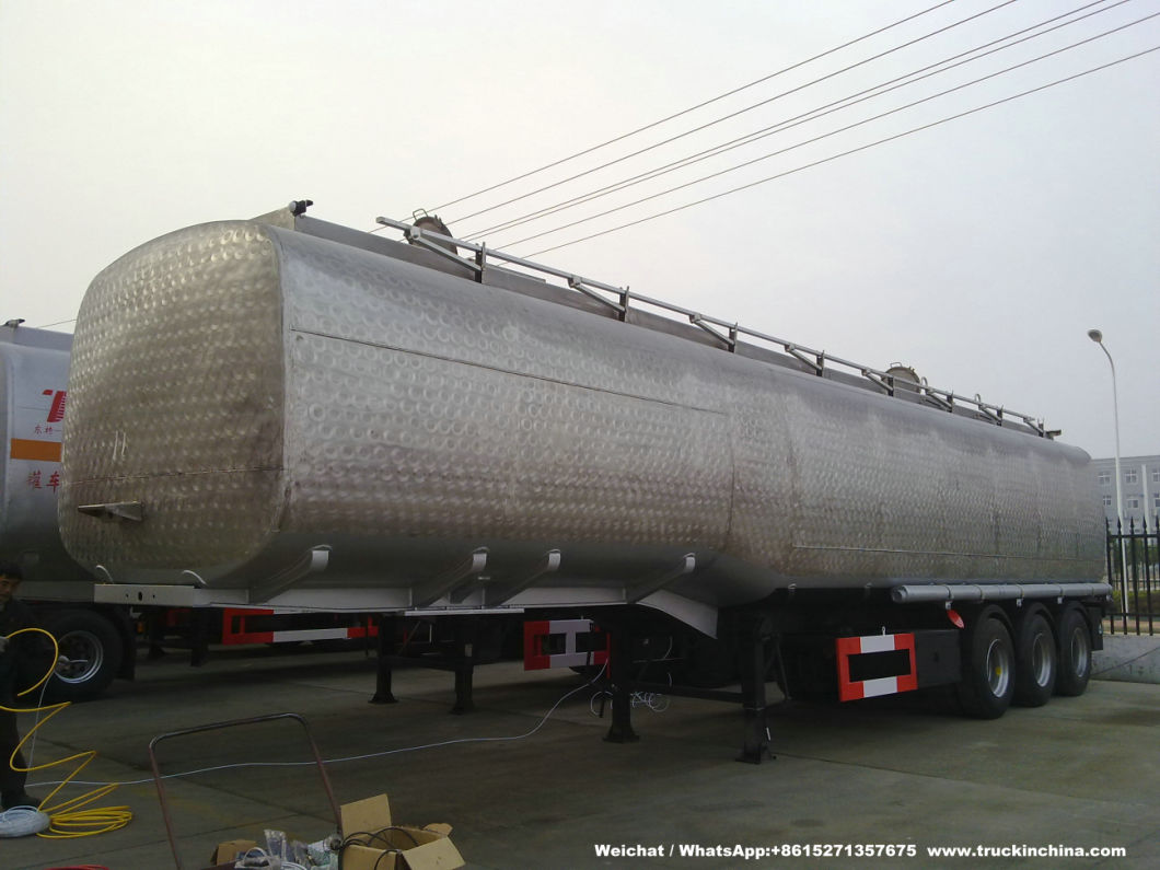 Heavy Duty Stainless Steel Tanker Semi Trailer 60000L for Food Oil, Ethanol, Liquor, Win (40-60T Polished Stainless Tanker)