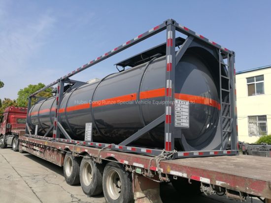 Custermizing Hydrochloric Acid Chemical Liquid Transport ISO Tank Container (Carbon Steel Lined LLDPE corrosion resistance)