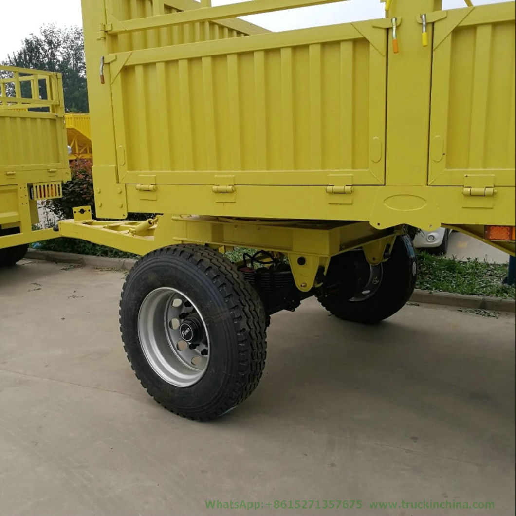 Customized 2-3 Axles Drawbar Full Trailer Dolly Trailer (Cargo Stake 10T -40T)