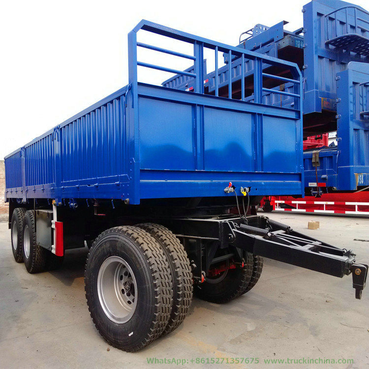 Customized 2-3 Axles Drawbar Full Trailer Dolly Trailer (Cargo Stake 10T -40T)