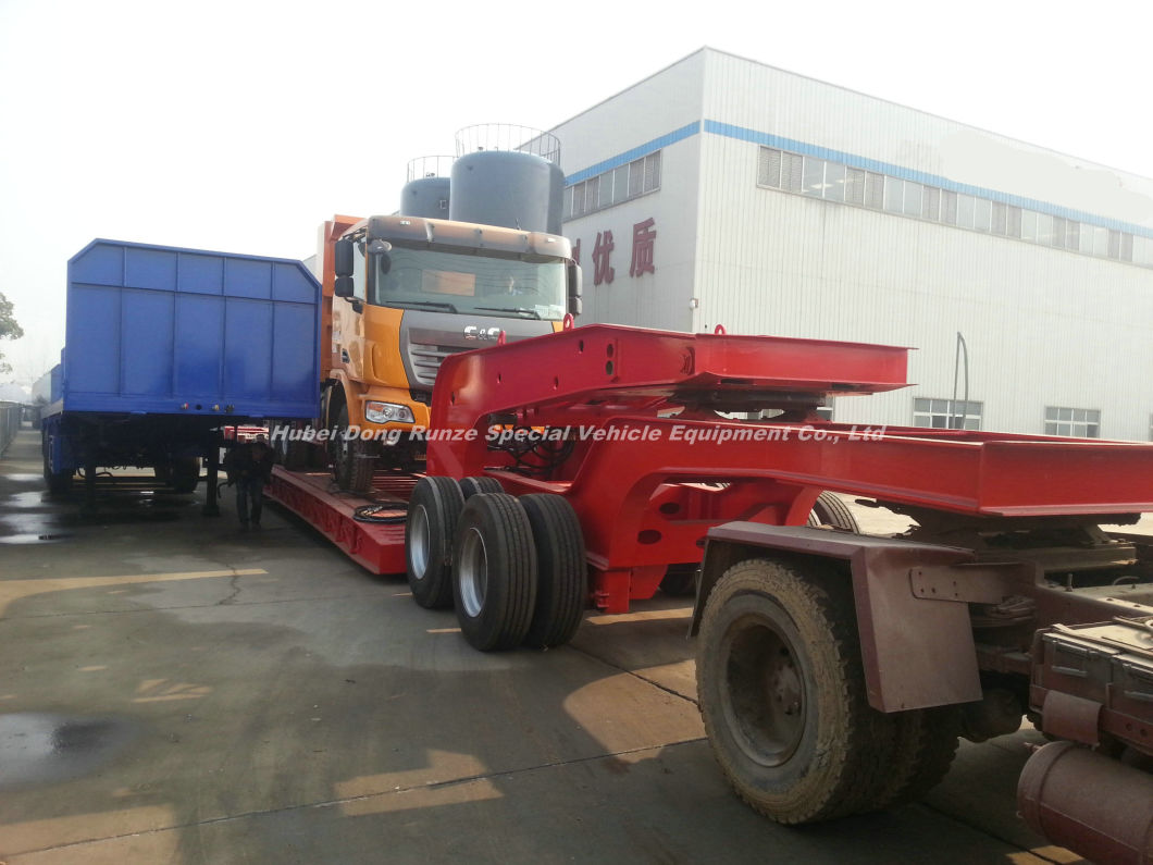 200ton Hydraulic Detachable Gooseneck Lowbed Trailer 6 Axles Front Loading with Removable Dolly Trailer with Detachable Gooseneck