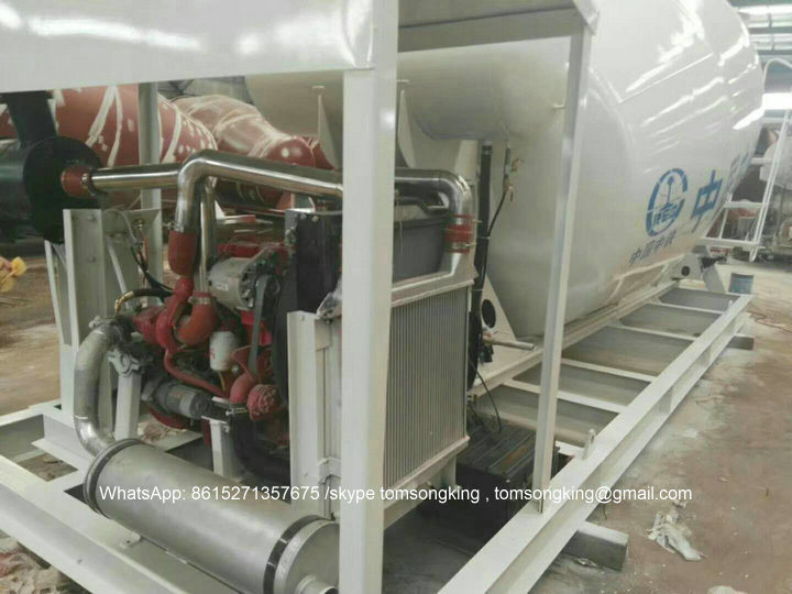 Concrete Mixer Tank Skid Mounted for Ship / Train Tunnels 3-12cbm (Max Skid Concrete Mixer -12000liters Tank Body
