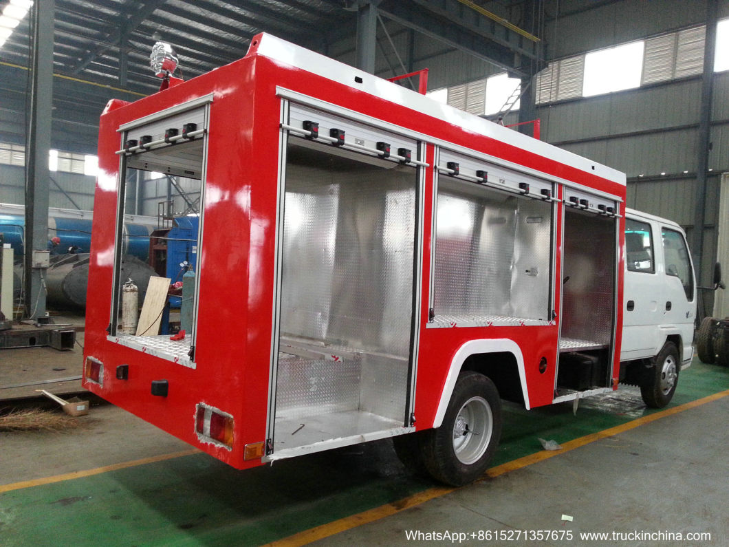 600p Double Cabin Isuzu Fire Truck Nkr Fire Fighting Truck 2500L/3000L for Sale