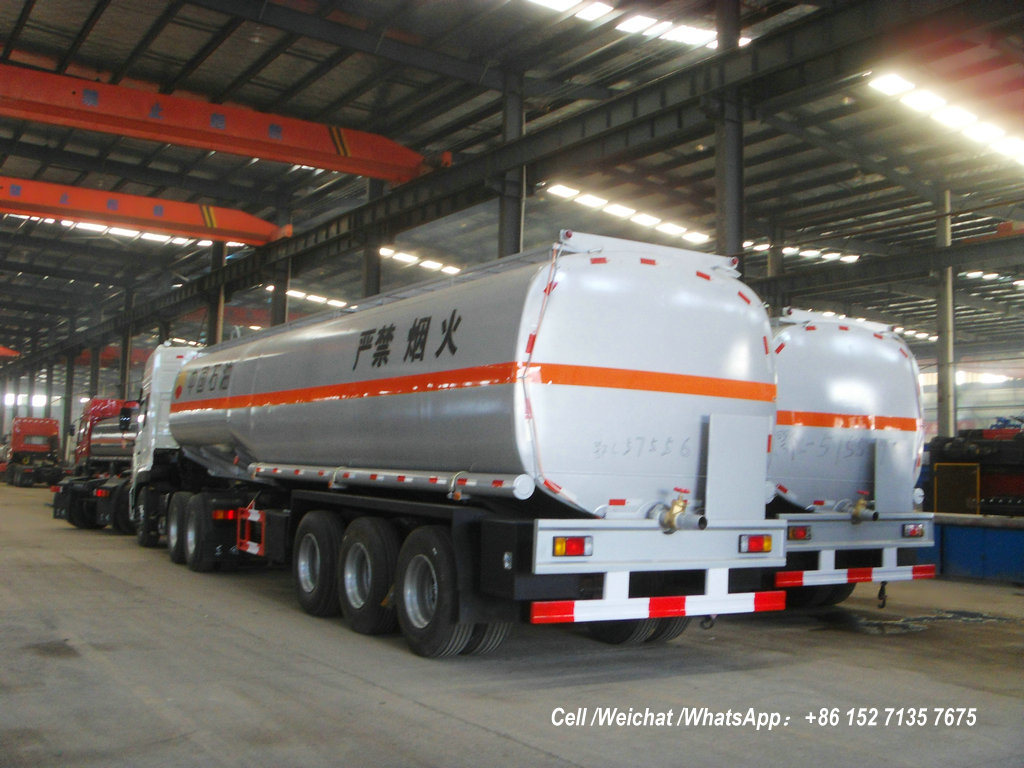 42000L Fuel Tank Trailer (Steel Fuel Tanker Semi-Trailer 3 Axles, 45000L to 54000L)