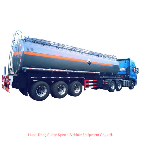 Hydrochloride Acid Tank Trailer 30t Solusion Hydrogen Chlorate, Sodium Hydroxide, Acrylic, Acetic Acid, Glacial Acetic Acid, Hydrogen Peroxide, Propionic Acid,
