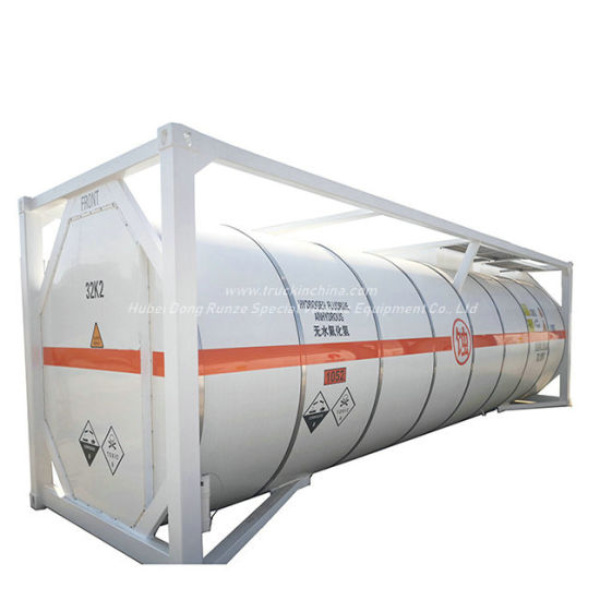 T6, T10, T14, Anhydrous Hydrogen Fluoride ISO Tank Container 20FT/30FT for Road Transport Un1052 Ahf 32K2