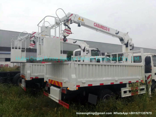 Brand Japan Crane Truck with Bucket Lift for Electric Companies with I. S. U. Z. U Engine 4kh1