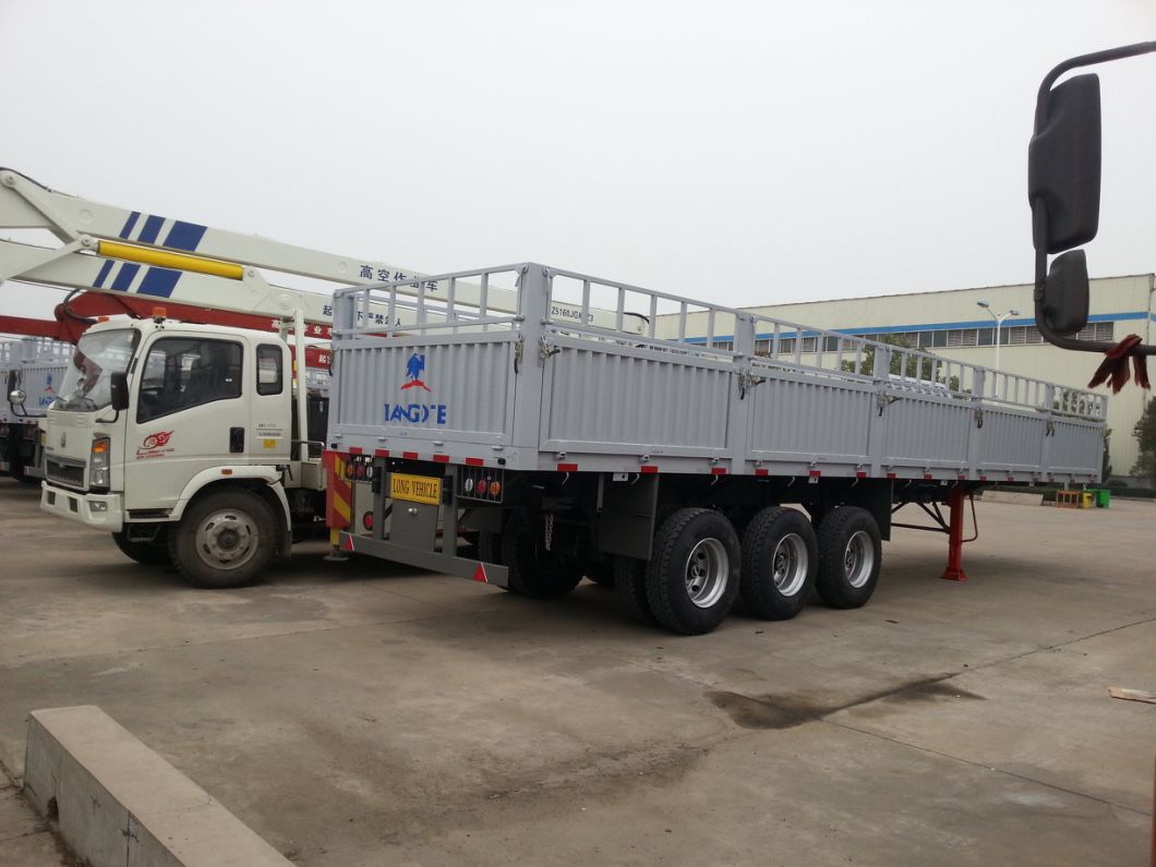 Flatbed Trailer for Cargo Transport Side Wall Removable or 40FT Container 45ton (Multi-Functions)