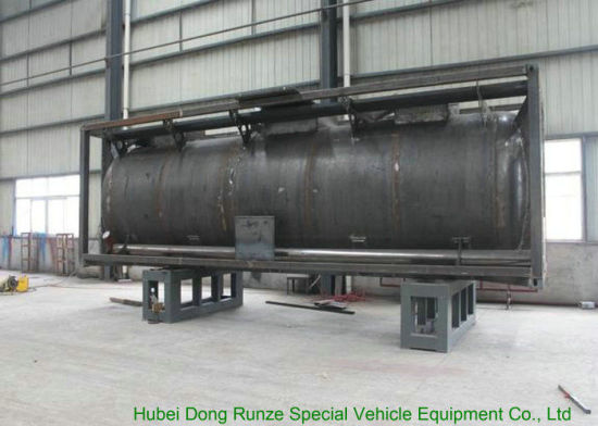 316 Stainless Steel ISO Tank Container 20 FT for Hazardous Liquids Road Transport