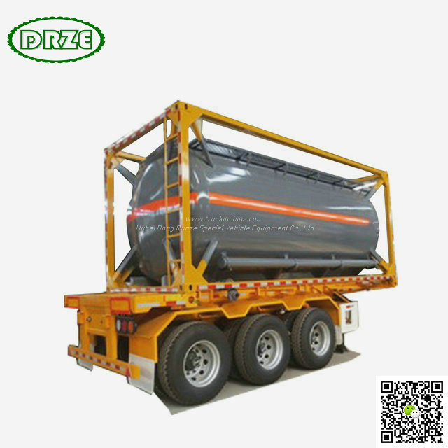 UN 1790 ISOTANK For HYDROFLUORIC ACID And Sulfuric Acid Chemical Mixtures , (20FT Tank Conainer)Liquid NaCLO 18,000Liers -20,000Liers HF ( 48%),H3PO4 (10%-85%)