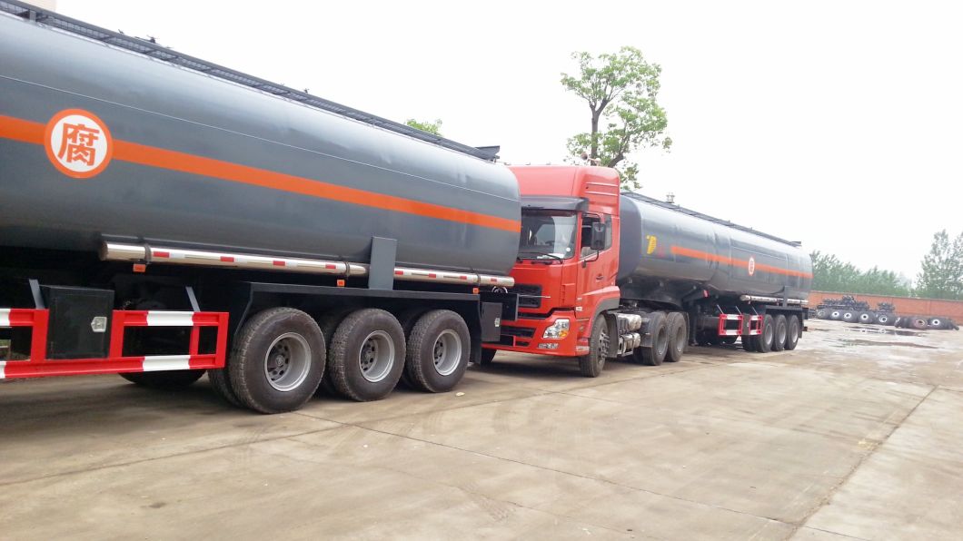 Hydrochloride Acid Tank Trailer 30t Solusion Hydrogen Chlorate, Sodium Hydroxide, Acrylic, Acetic Acid, Glacial Acetic Acid, Hydrogen Peroxide, Propionic Acid,