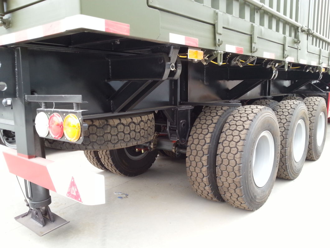 Heavy Duty 3 Axles Tipper Trailer 100ton Side Tipper